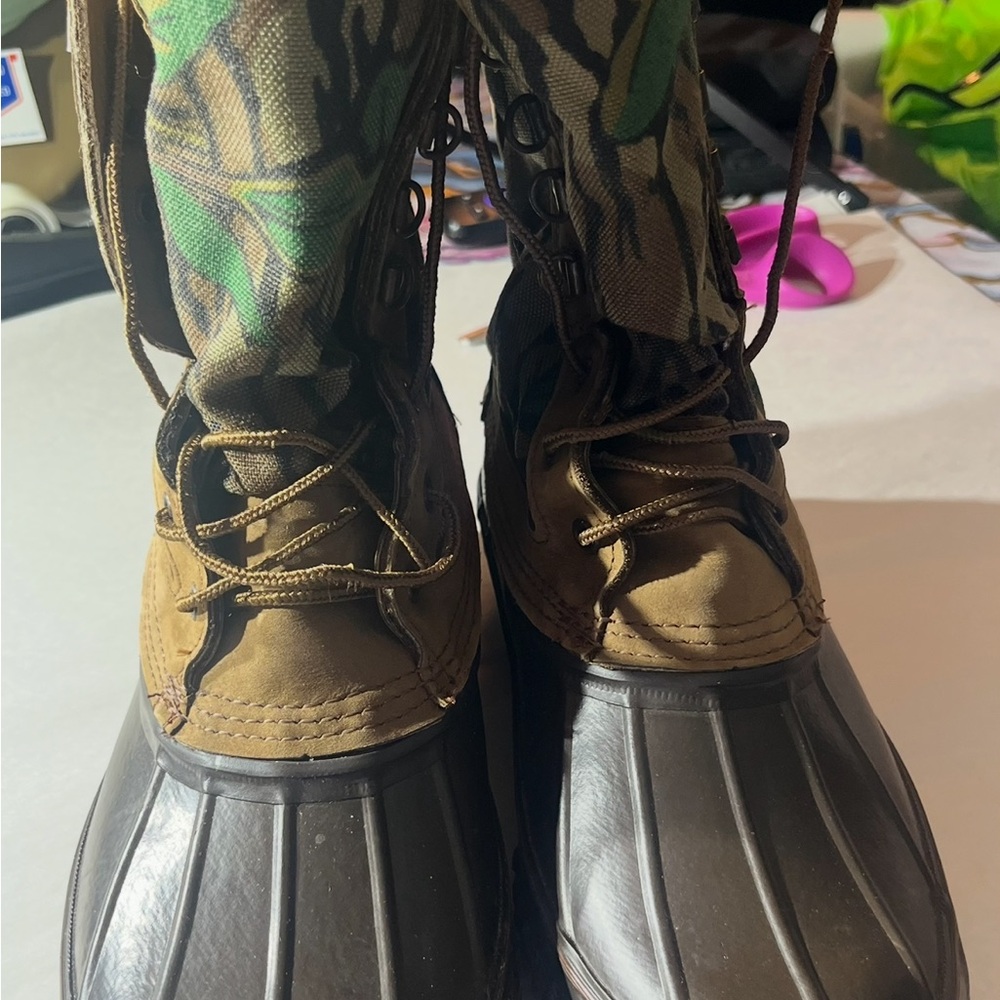 Lacrosse snow weather boots men camo sz 8 thinsulate hunting camping outdoor - Picture 2 of 16